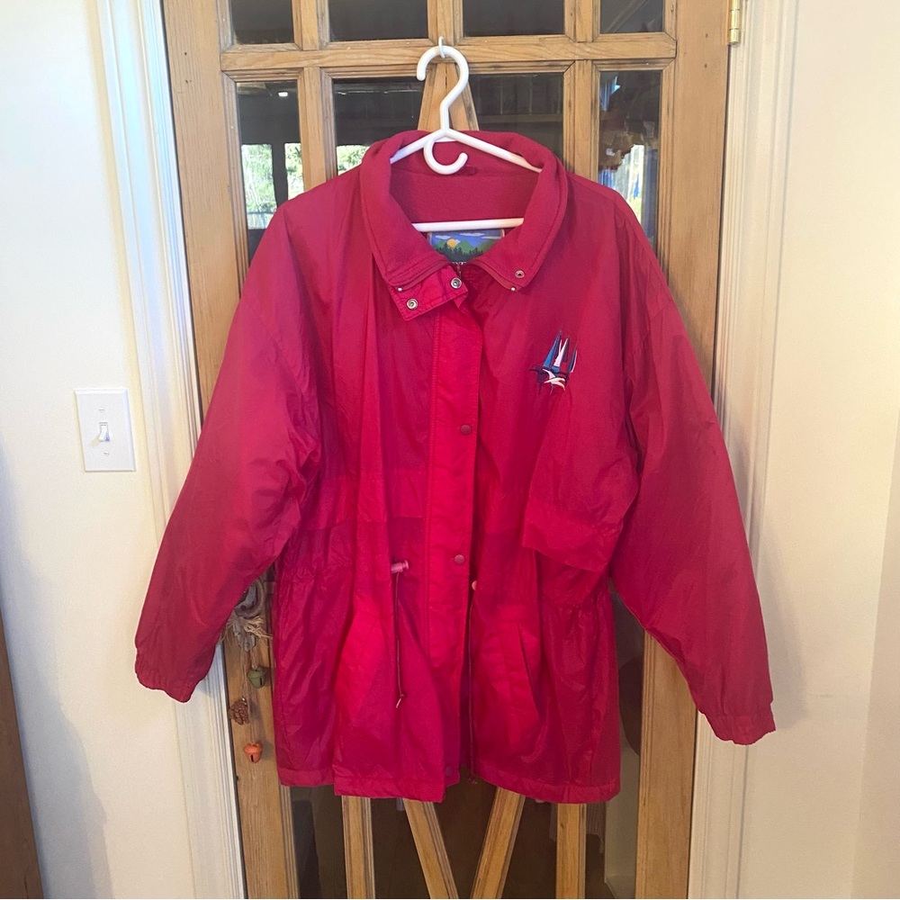 80s Vintage Pink Northern Climate Insulated Windbreaker with Embroidered Logo